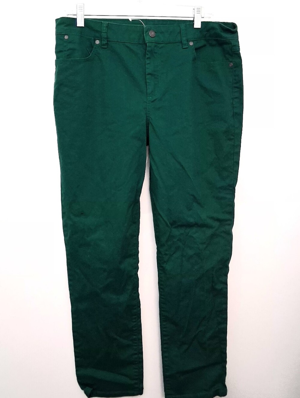 TALBOTS Heritage Slim Ankle Green Straight-Leg Women's Jeans Size 14